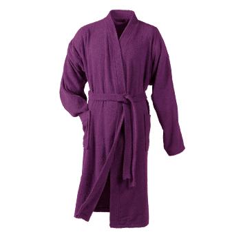 Peignoir de bain en éponge, Col Kimono, Prune, Taille unique, Adulte, 100% Coton
