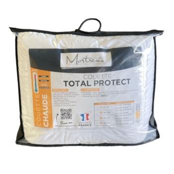 Couette Total Protect, Blanche, 350gr/m², 220x240cm, 2 personnes, 100% Microfibre