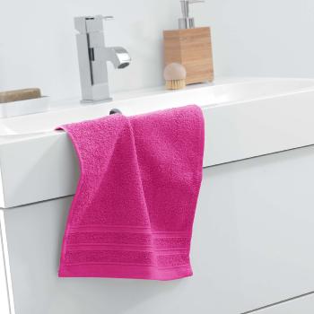 Serviette invit 30x50cm Unie Rose Fuchsia