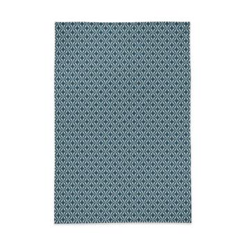 Tapis Shiva Bleu, Gamme Jakarta, Bleu, 60x120cm, 100% Coton, Double face imprimée