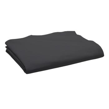 Drap plat Noir/Rglisse, 240x300cm, 2 personnes, 100% Coton 57 fils, Doux et rsistant