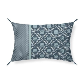 Coussin Imprimé Jakarta Shiva Aruba BLeu, 30x50cm, 100% Coton, Déhoussable