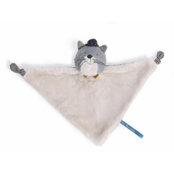 Doudou Chat Fernand, Les Moustaches, Blanc, Polyester, Moulin Roty