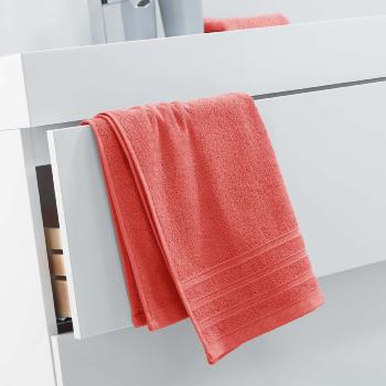 Serviette de toilette 50x90cm Unie Corail