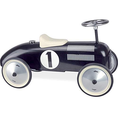 Porteur, Voiture vintage pour enfant en métal, Noir, 75x35x40cm