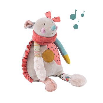 Poupée musique Souris, Les Jolis Trop Beaux, Multicolore, Polyester