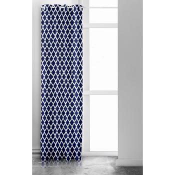 Rideau  illets Santorin, Bleu, Gamme Cyclades, 140x240cm, 100% Coton, Prt  poser