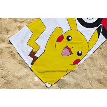 Serviette de plage ou de bain Pokémon Pokéball Pikachu, Rouge, 70x140cm, 100% Coton Oeko-Tex