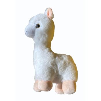 Peluche Franois le Lama, Blanc, 27cm, Toucher agrable et tout doux, 100% polyester 