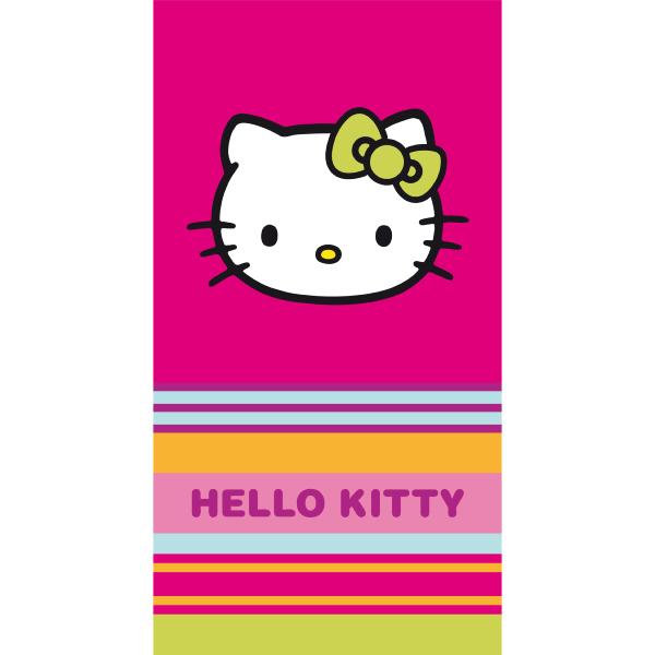 Drap de plage ou de bain Hello Kitty Kim, 85x160cm, 100% Coton