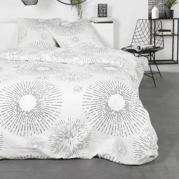 Housse de couette Marellia, Thme Tendance, Rversible, Noir/Blanc, Adulte, 240x260cm, 2 personnes, 100% Coton Flanelle