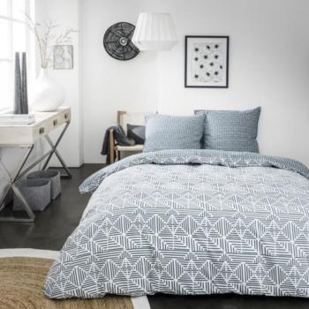 Housse de couette Illusion, Blanc/Gris clair, Adulte, 220x240cm, 2 personnes, 100% Coton