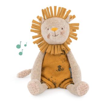 Poupe Lion musical, Sous mon Baobab, Moutarde, Polyester