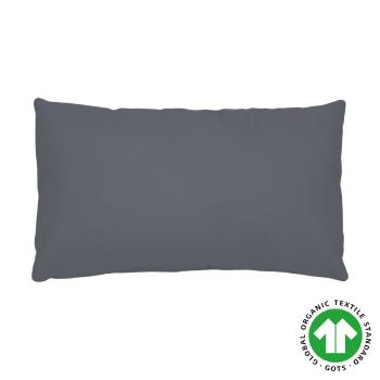 Taie d'oreiller coton biologique, 50x70cm, Gris ardoise, 100% Coton 57 fils, Oeko-Tex