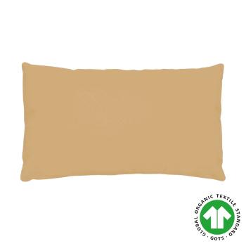 Taie d'oreiller coton biologique, 50x70cm, Curry, 100% Coton 57 fils, Oeko-Tex