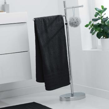 Drap de Douche 70x130cm Uni Noir, 100% coton