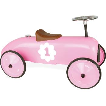 Porteur, Voiture vintage pour enfant en mtal, Rose, 75x35x40cm