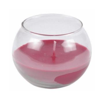 Bougie parfumée fruits rouges, 1 mèche, Diamètre 8cm, Pot en verre