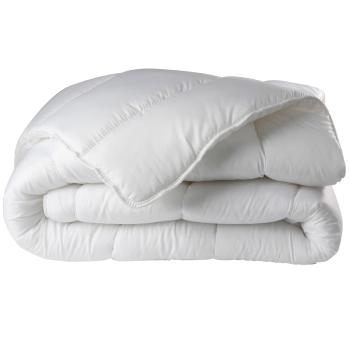 Couette Mi-saison Blanche Lgre, 420gr/m, Adulte, 240x260cm, 2 personnes, 100% Microfibre