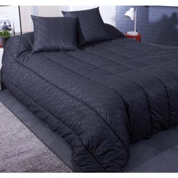 Couette imprime Nuit Argente, Noir/Gris mtal, 220x240cm, 2 personnes, 450gr/m, 100% Microfibre