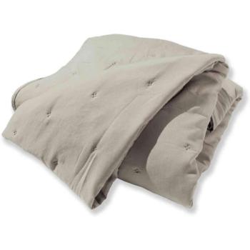 Jet de lit Eve matelass, Effet froiss, Taupe, 220x240cm, 2 personnes, 100% Microfibre lave