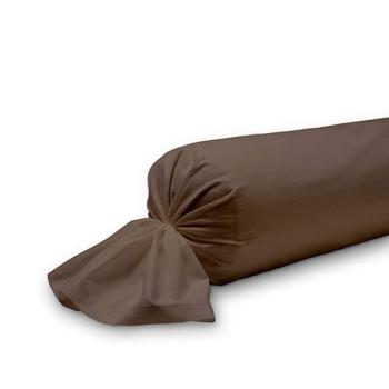 Taie de traversin unie, Bronze, 45x185cm, 100% Coton