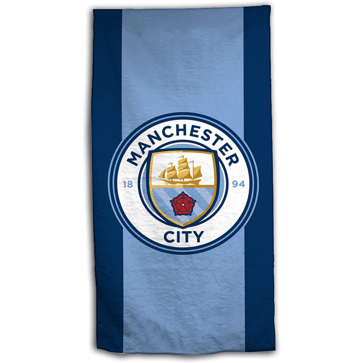 Manchester City FC Grand Bleu Aigrettes Bain Plage Swim Gym Serviette 100/% Coton