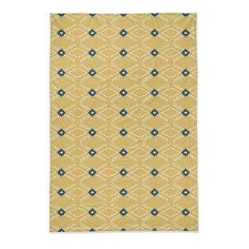 Tapis XL Lavaima Curcuma, Gamme Jakarta, Jaune, 120x170cm, 100% Coton, Double face imprimée