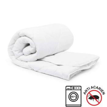 Couette Bébé, 200gr/m², Blanche, 80x120cm, Percale de coton, Anti-acariens