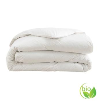 Couette chaude en coton Biologique, Blanche, Gamme Bio, 340gr/m², 240x260cm, 2 personnes