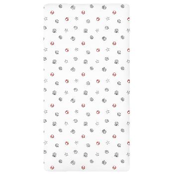 Drap housse Mario, Micromotifs, Blanc, 1 personne, 90x190cm, 100% Coton
