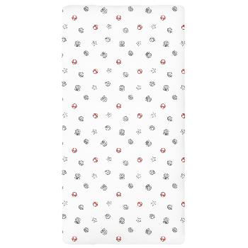 Drap housse Mario, Micromotifs, Blanc, 1 personne, 90x190cm, 100% Coton