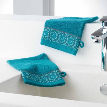 Lot de 2 Gants de toilette Bleu 15x21cm Gamme Adélie
