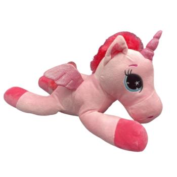 Peluche licorne, Rose, 38 x 25 x 14 cm (Lxhxl), Polyester