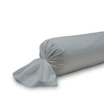 Taie de traversin unie, Gris clair, 45x185cm, 100% Coton