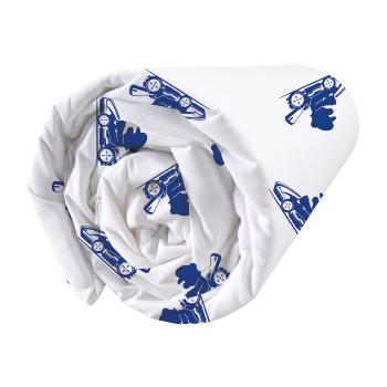 Drap housse Mario Kart Winner, Blanc/Bleu, 90x190cm, 1 personne, 100% Coton