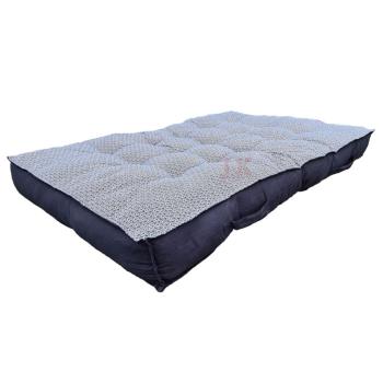 Matelas pour Palette Bleu Fusain, Rversible, 120x80x15cm, 100% Coton, Desert Chik