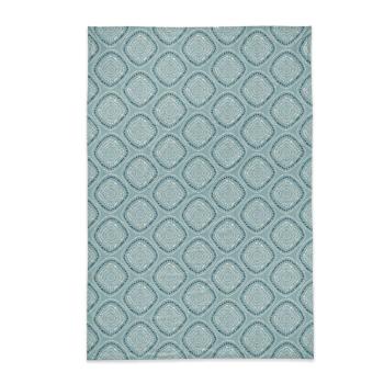 Tapis XL Mdusa, Gamme Jakarta, Vert d'eau, 120x170cm, 100% Coton, Double face imprime