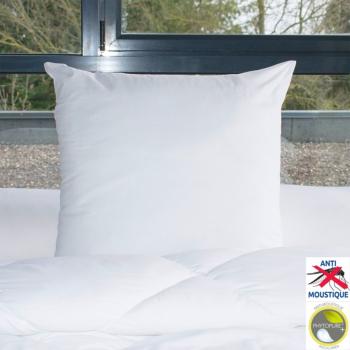 Oreiller Coton Percale 65x65, 91 fils, 550gr fibres creuses