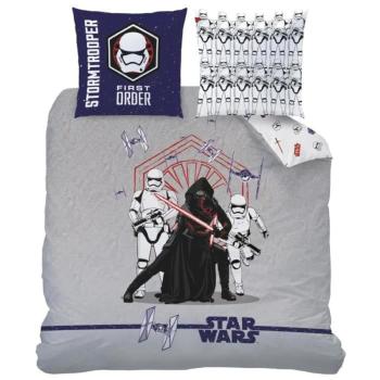 Housse de couette Star Wars Attack, Gris/Bleu, Réversible, 200x200cm, 100% Coton