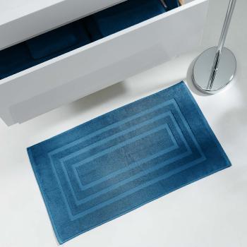 Tapis de sortie de Bain 50x85cm Uni Bleu Pétrole