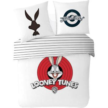 Housse de couette Looney Tunes, Bugs Bunny, Noir/Blanc, Ado, 200x200cm, 1 personne, 100% Coton, Oeko-Tex