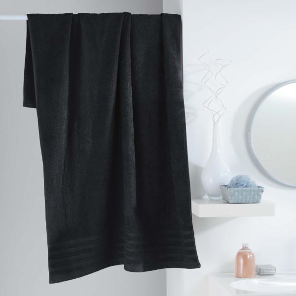 Drap de Bain 90x150cm Uni Noir