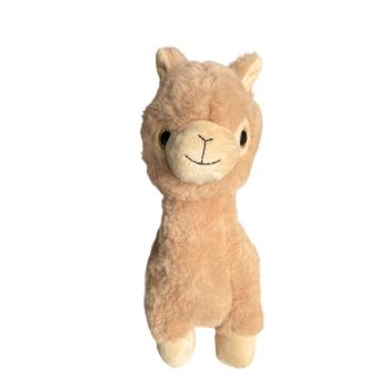 Peluche Manu le Lama, Marron, 27cm, Toucher agréable et tout doux, 100% polyester 