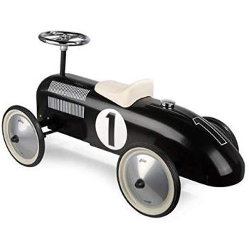 Porteur, Voiture vintage pour enfant en métal, Noir, 75x35x40cm