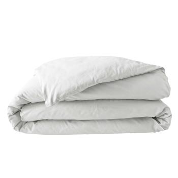 Housse de couette percaline White, Tendance unie, 240x220cm, 2 personnes, Percale de coton 78 fils, Oeko-Tex