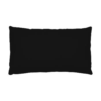 Taie d'oreiller unie, 50x70cm, Noir, 100% Coton 57 fils, Oeko-Tex