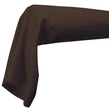 Taie de traversin unie, Marron foncé, 45x185cm, 100% Coton