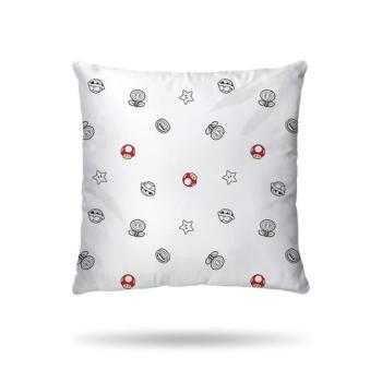 Housse de couette Super Mario Here We Go, Blanc/Bleu, Enfant, 140x200cm, 1 personne, 100% Coton