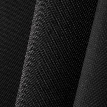 Rideau occultant uni Noir, Effet toile de jute, 140x260cm, 100% Polyester, Prêt à poser